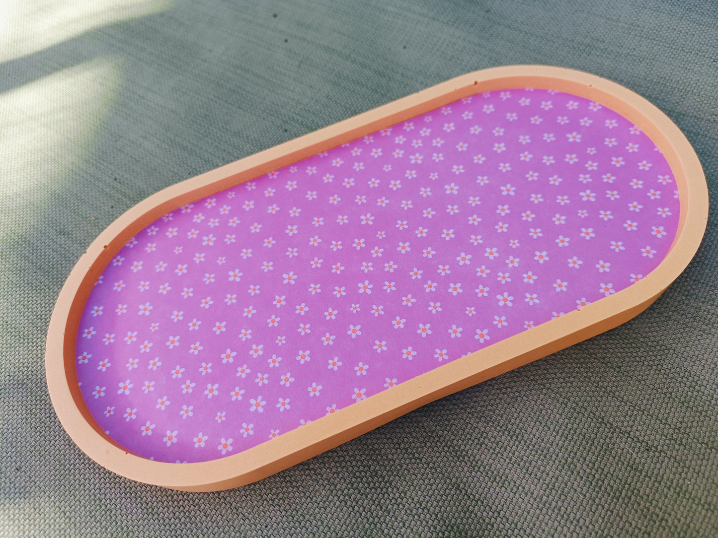 Ovalen tray met Dessin