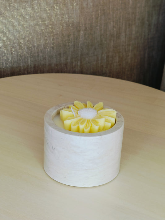 Rond potje hoog kaars