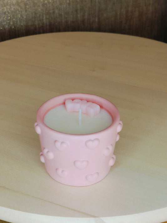 Hartjes kaarsen potje