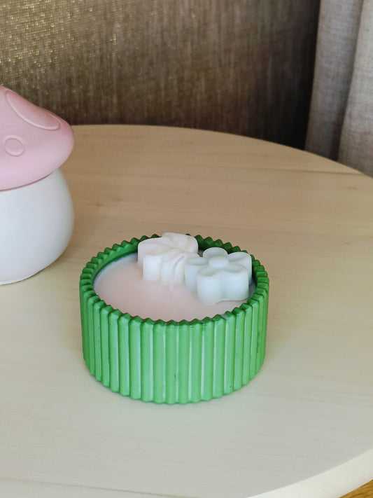 Rond Ribbelpotje Kaars