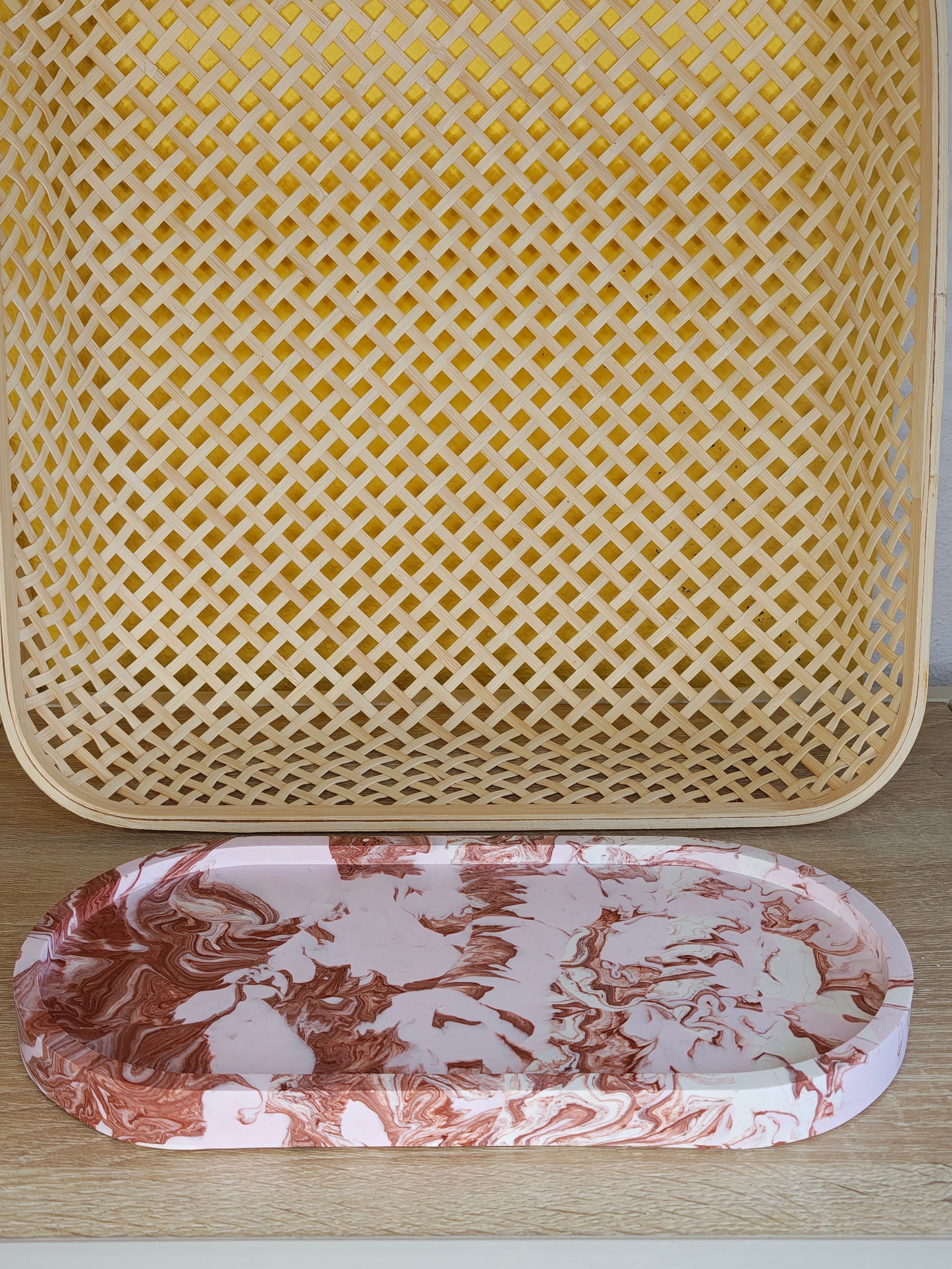 Ovalen tray Rose