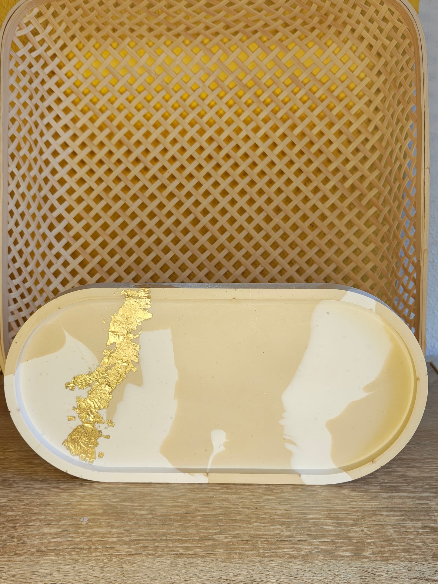 Ovalen tray met Dessin - diverse kleuren