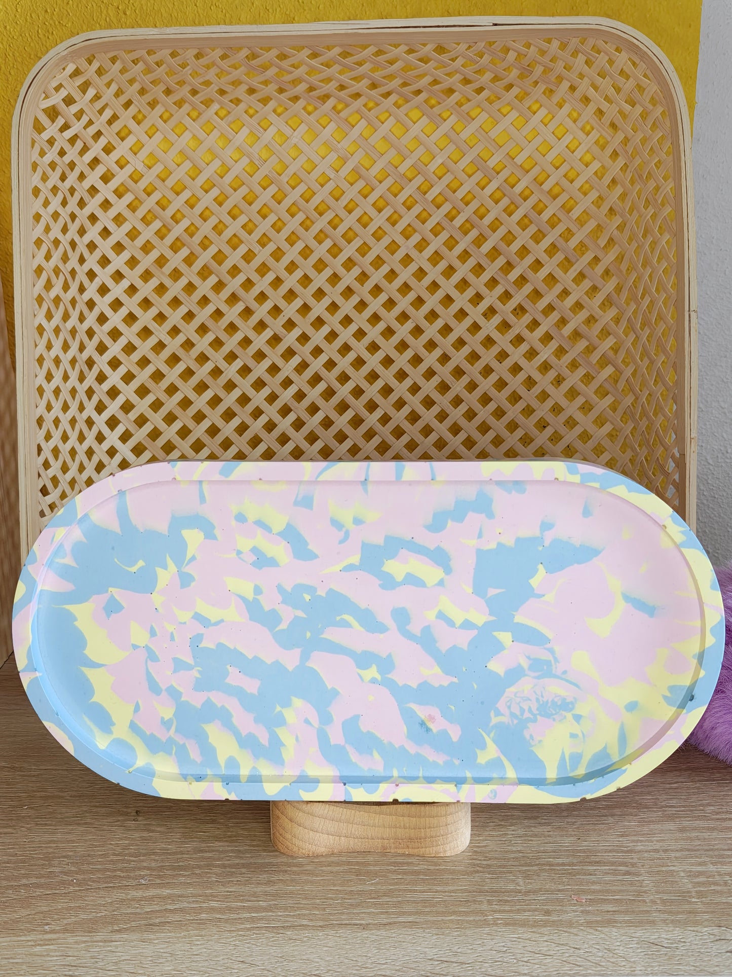 Ovalen tray met Dessin - diverse kleuren