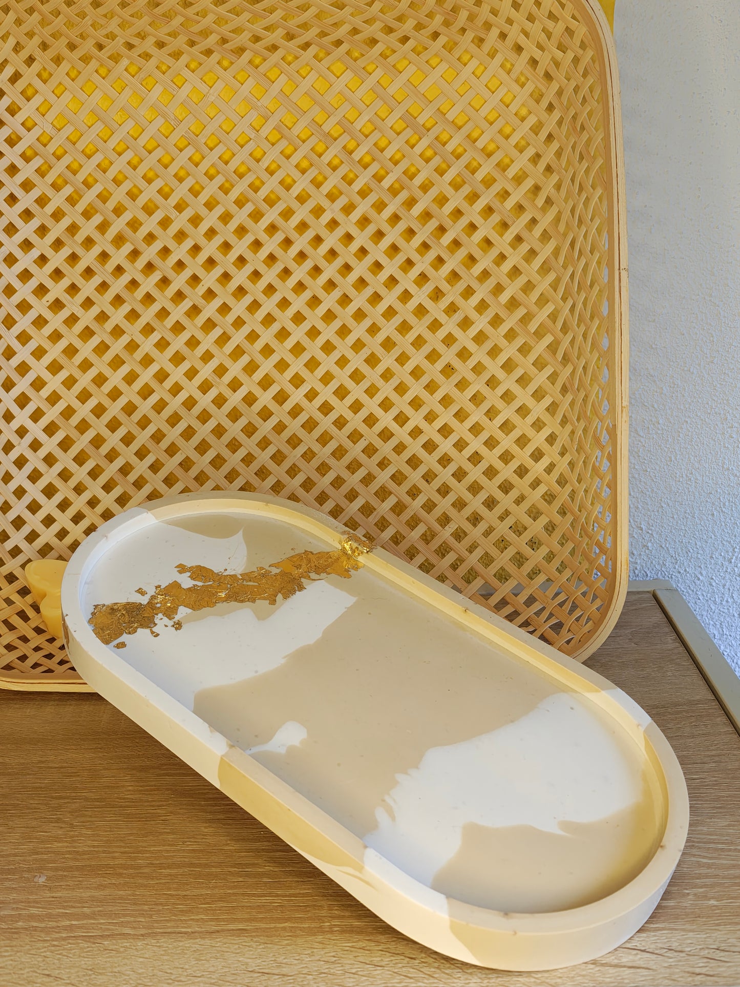 Ovalen tray met Dessin - diverse kleuren