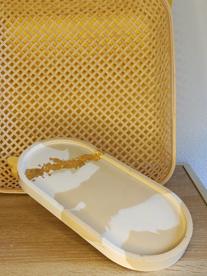 Ovalen tray met Dessin - diverse kleuren