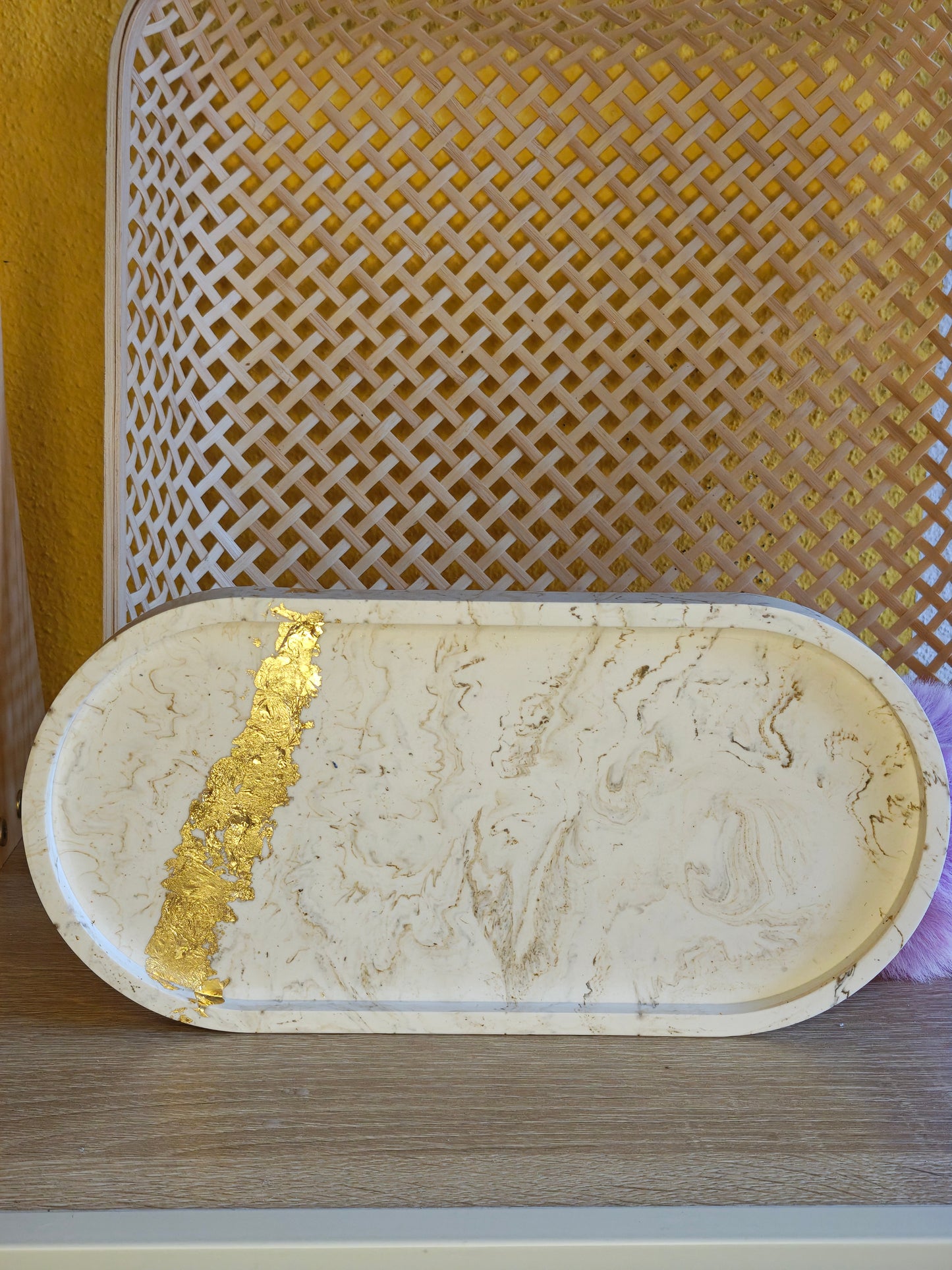 Ovalen tray met Dessin - diverse kleuren