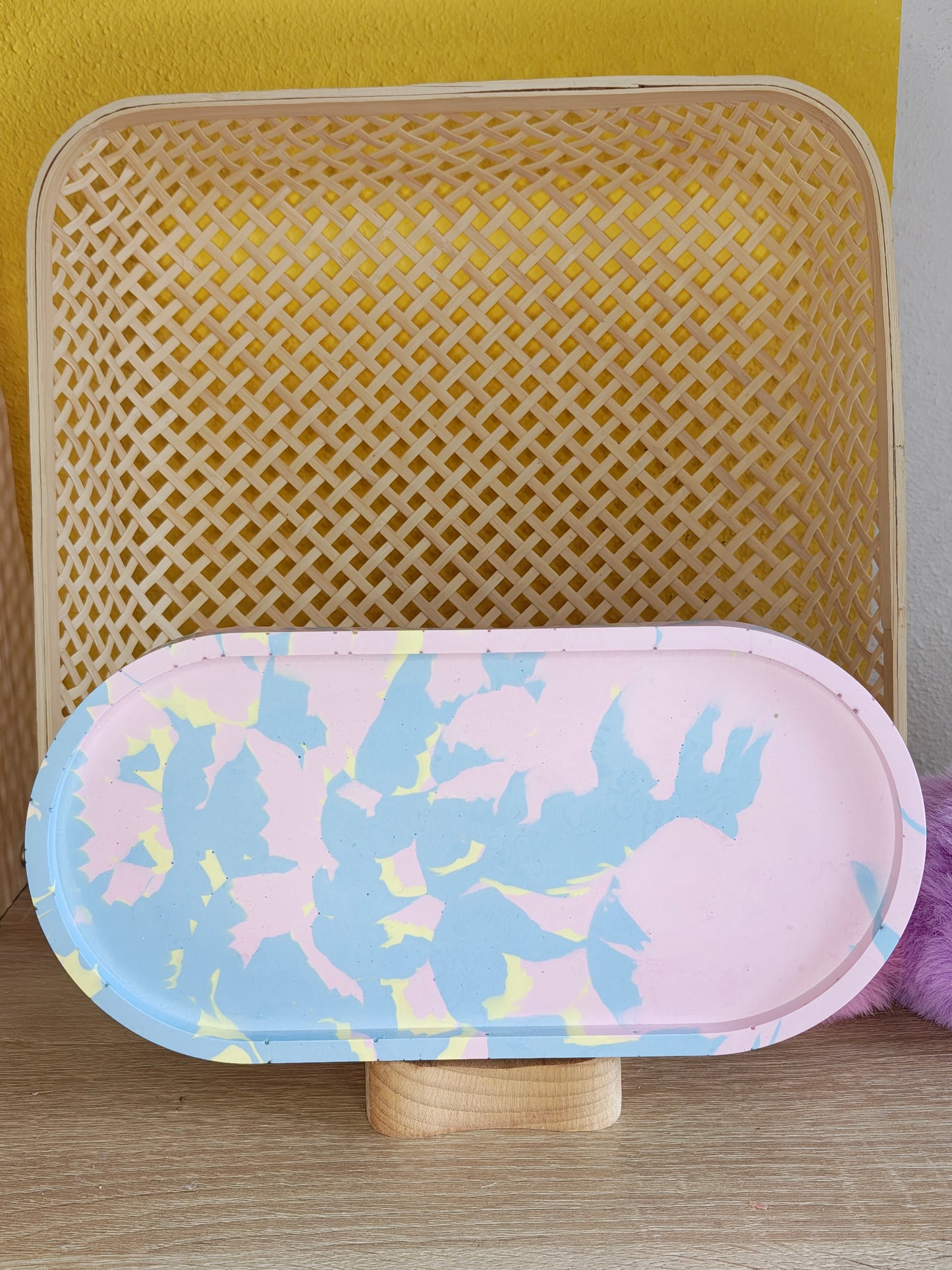 Ovalen tray met Dessin - diverse kleuren