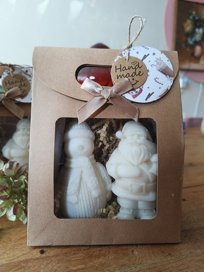 Kerstman en Sneeuwman kaars