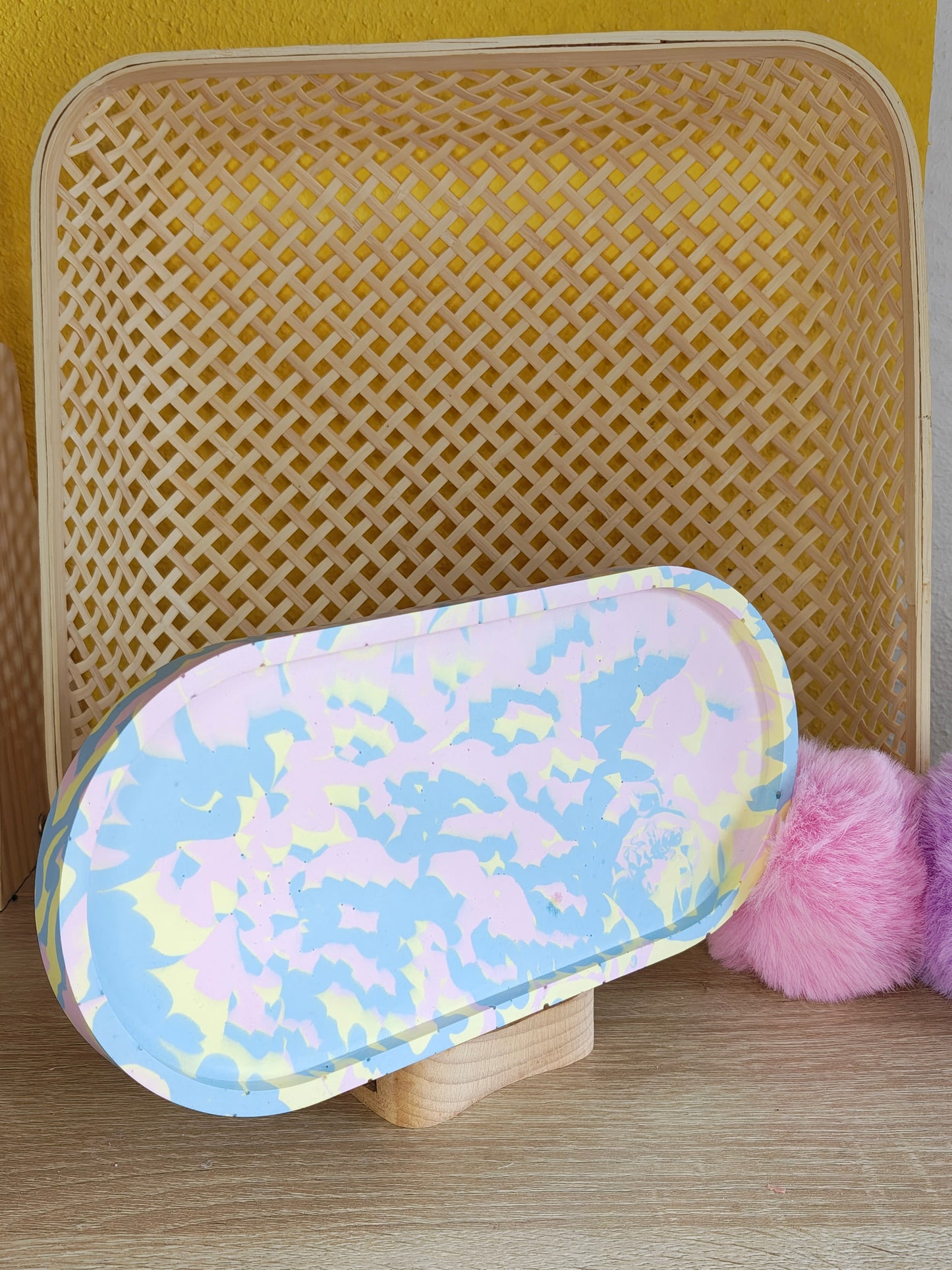 Ovalen tray met Dessin - diverse kleuren