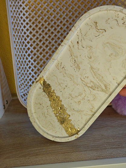 Ovalen tray met Dessin - diverse kleuren
