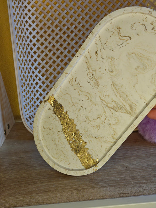 Ovalen tray met Dessin - diverse kleuren