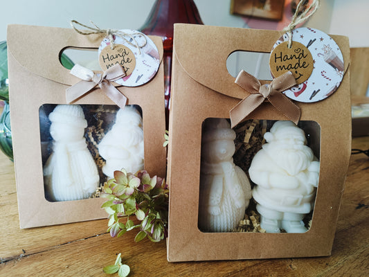 Kerstman en Sneeuwman kaars