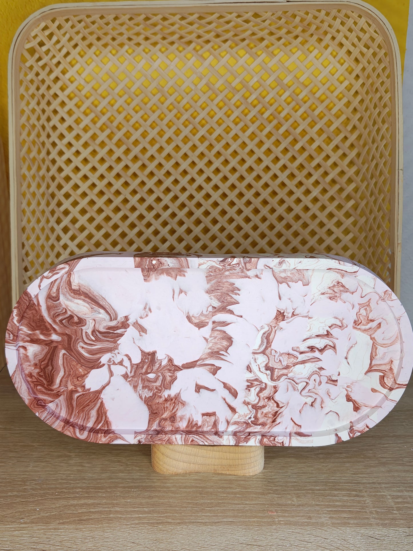 Ovalen tray met Dessin - diverse kleuren